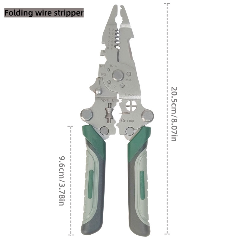 Power Tools America - Dénudeur de fil pliable, conception de