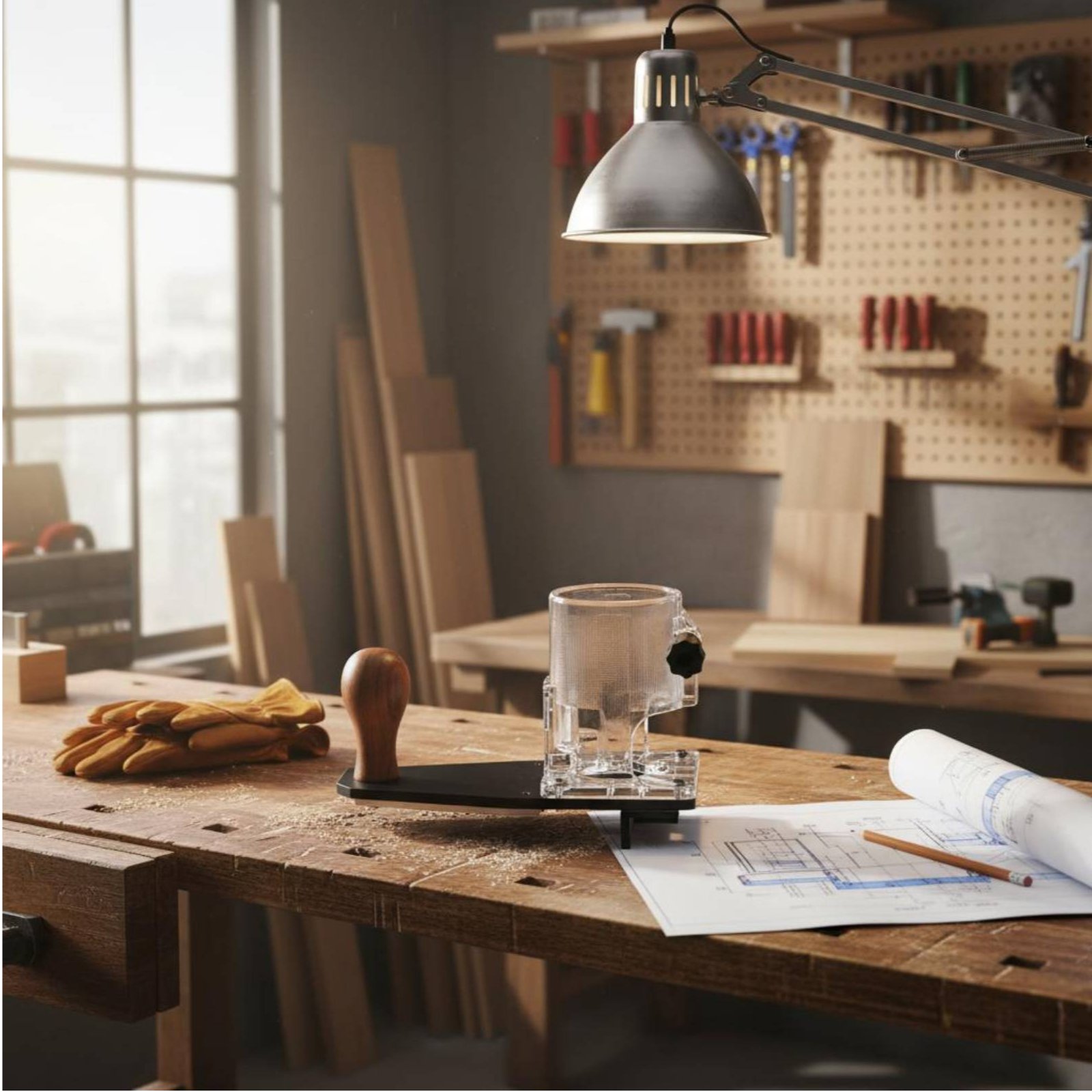 Power Tools Router - Base de défonceuse pour bordures, accessoire